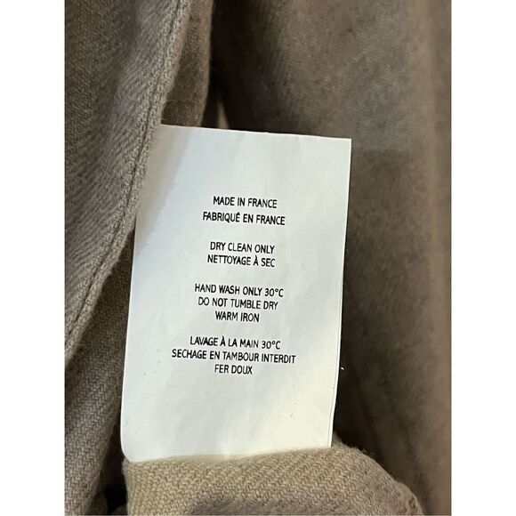 Casey Casey Cashmere Virgin Wool Beige Nehru collar Button Front Jacket M - Picture 9 of 9